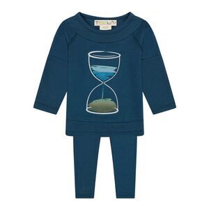 Teela Nyc  Hour Glass Rib Detail Set, Blue